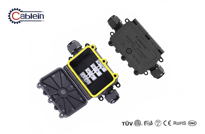 Square 2-Way Inline Waterproof Junction Box